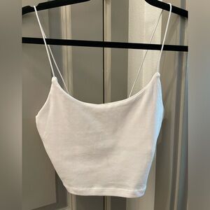 Zara - S White Spaghetti Strap Crop Top